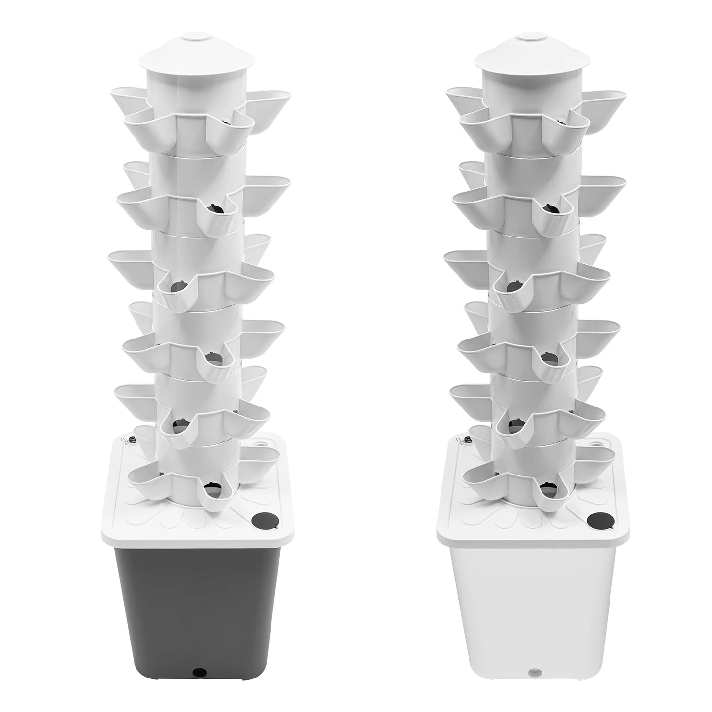 Hydroponics Vertical Growing Kit With Six Tiers And Thirty Holes