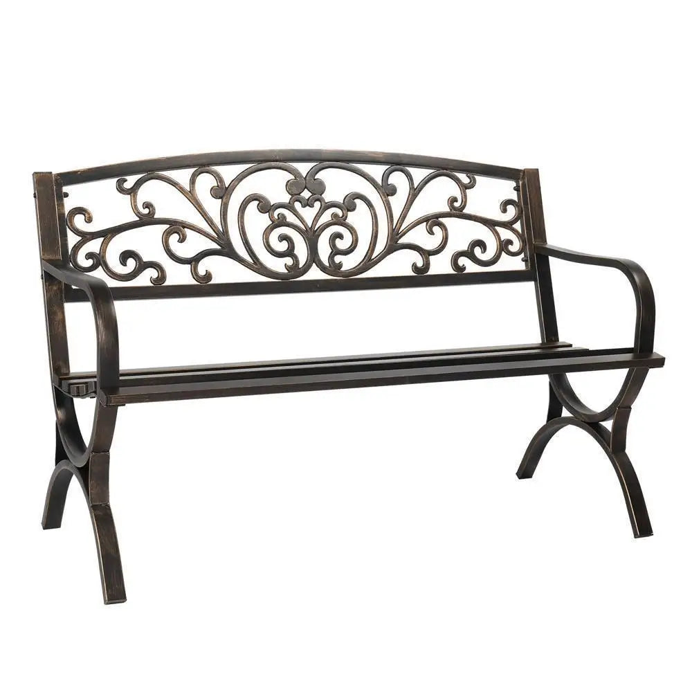Unbranded Cast Iron 2 Person Patio Bench For Outdoor Use