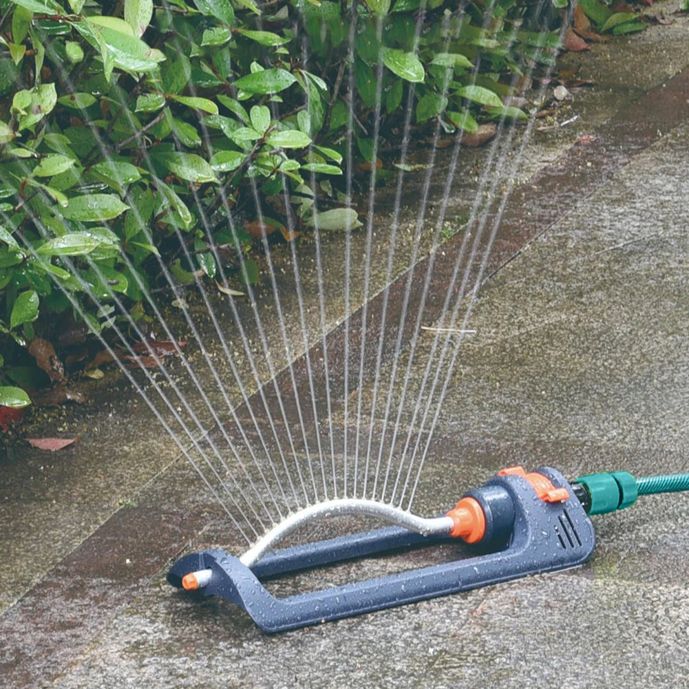 Oscillating Garden Sprinkler 4 Modes Water Sprayer 19 Hole Nozzles with 1/2in Connector for Large Area Coverage Yard Garden Lawn