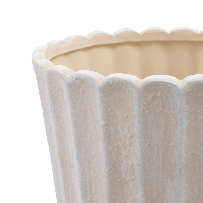 Shell Planter Ceramic Indoor Outdoor Flower Pot Elegant