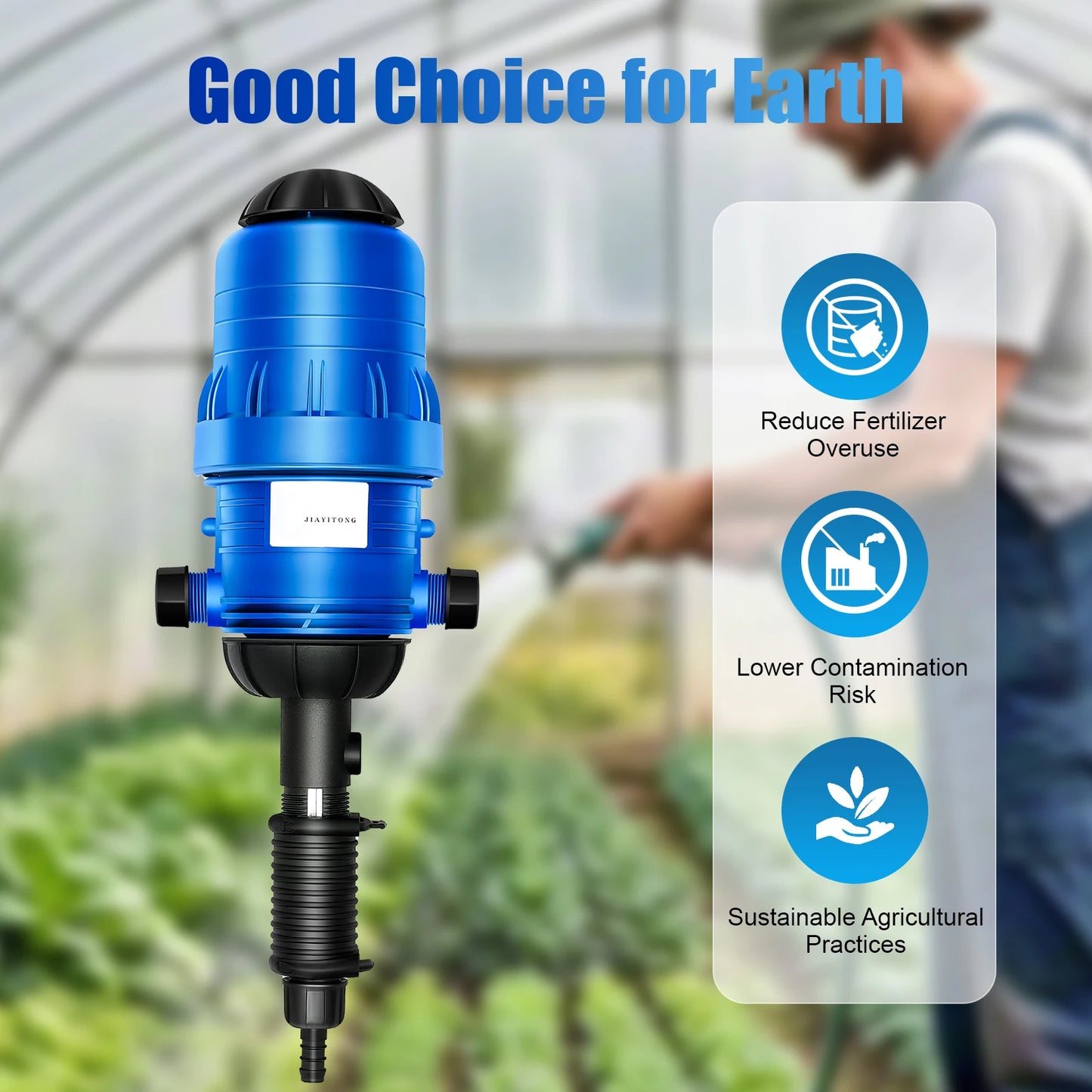 Water Powered Fertilizer Injector for Drip Irrigation System, Automatic Proportional Dispenser for Garden Farming, Agriculture