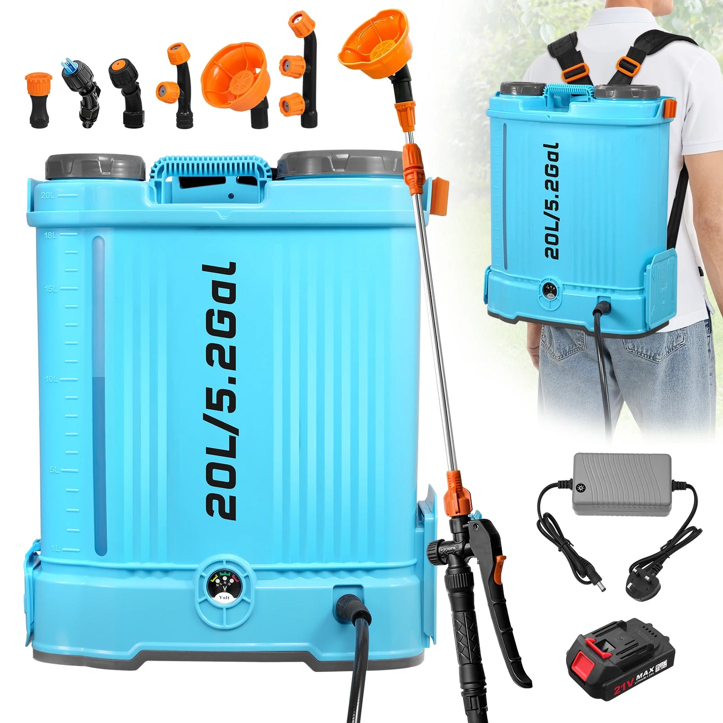 16L/20L Agricultural Electric Garden Backpack Sprayer Rechargeable High Powerful Motor Pesticide Sprayer Garden Irrigation Sprayer
