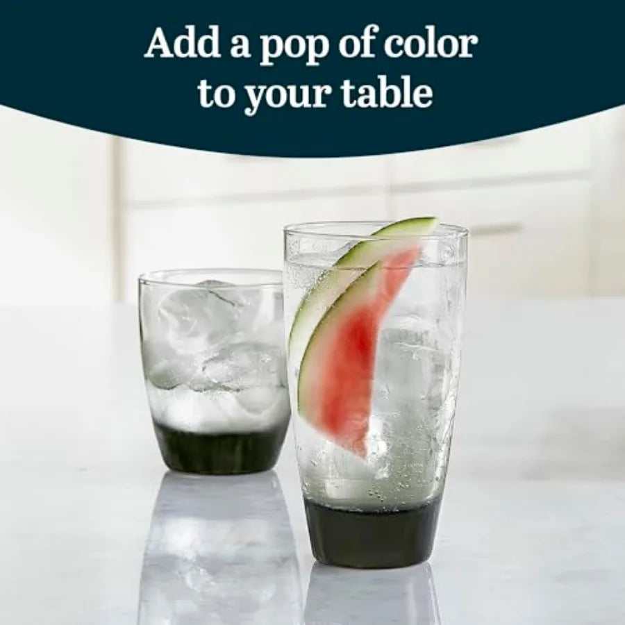 Classic Rocks And Tumbler Glass Set With Dishwasher Safe Glasses