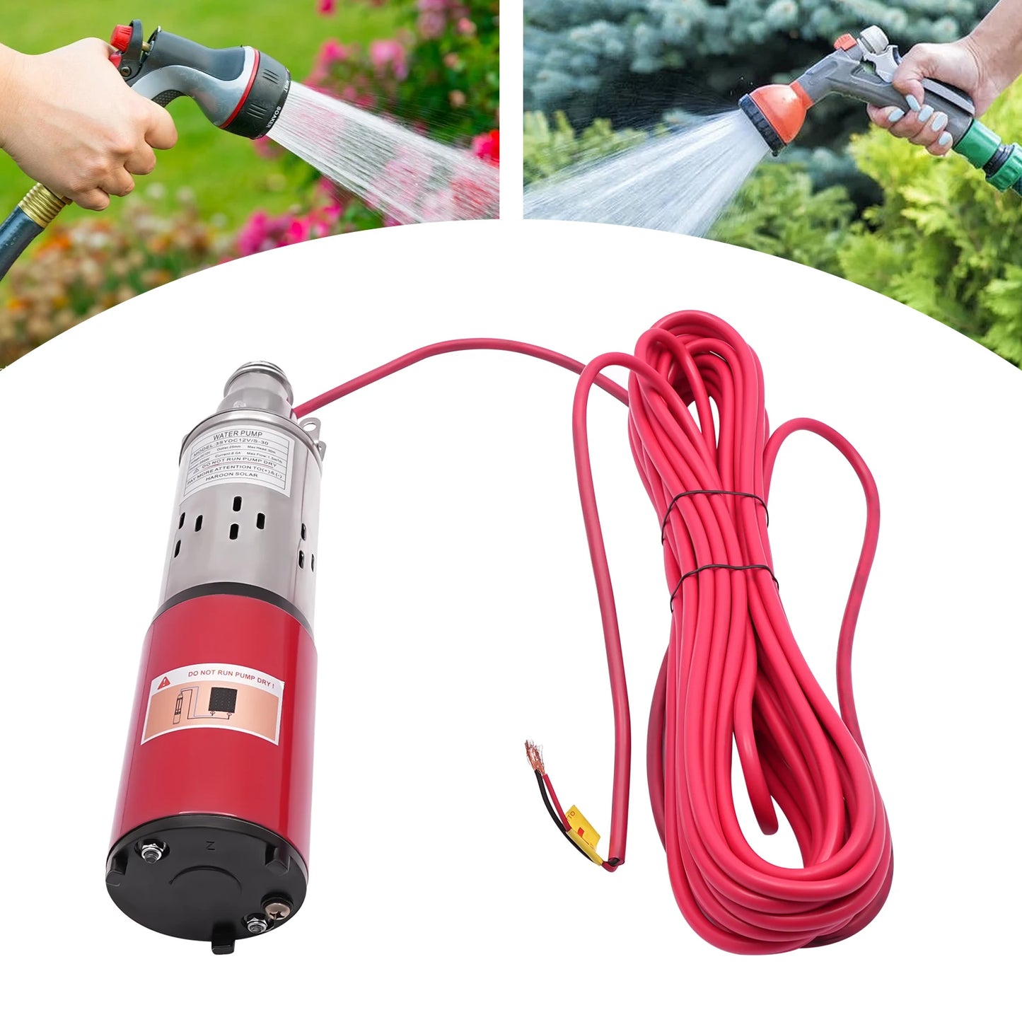 12V 180W Deep Well Pump Submersible Pump for Farm Irrigation 4500r/min
