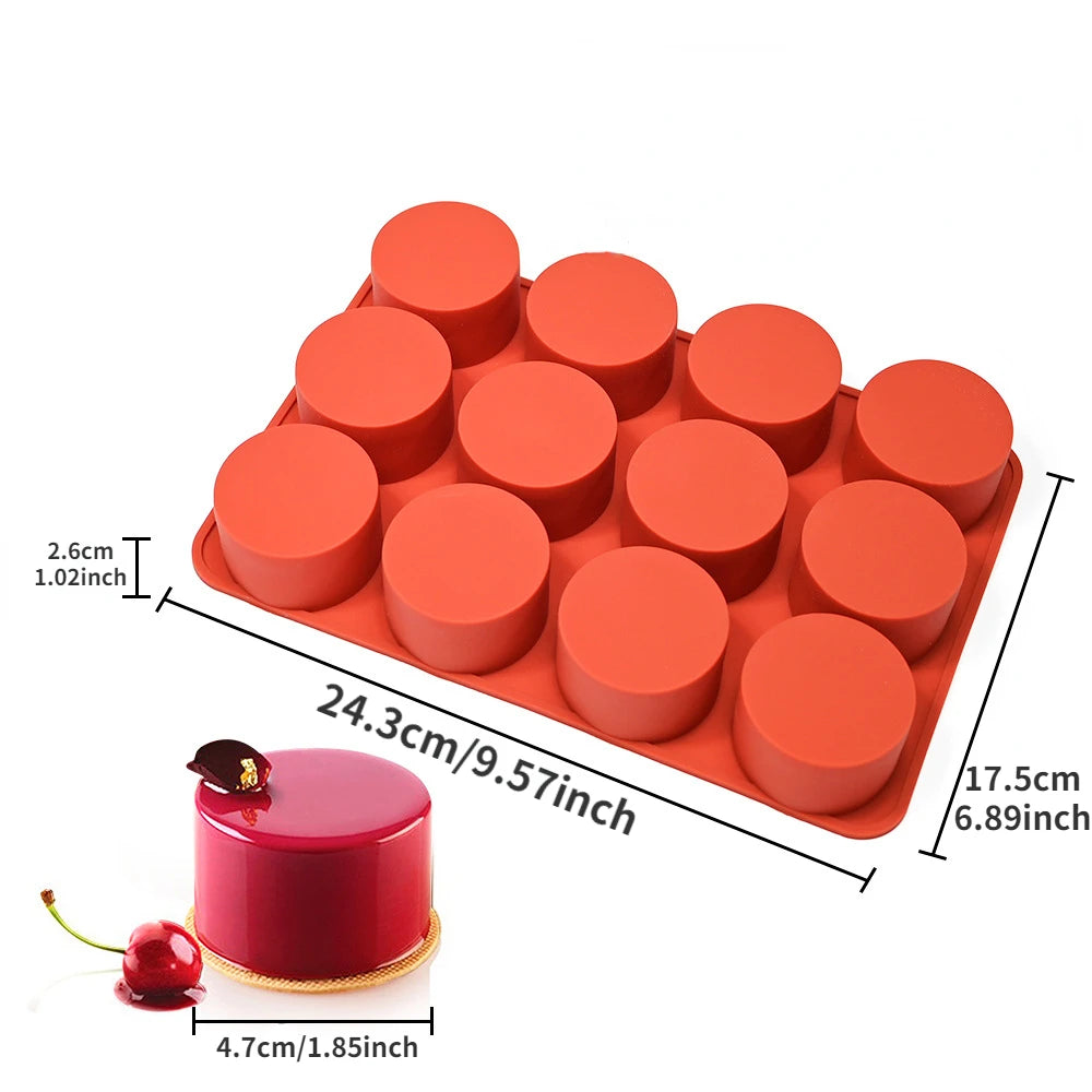 Cylinder Silicone Mold For Soap Jelly Pudding Resin And More