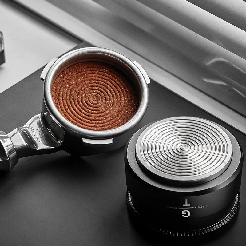 Espresso Tamper V2 Slow Rebound Stainless Steel Ripple Base Tamper