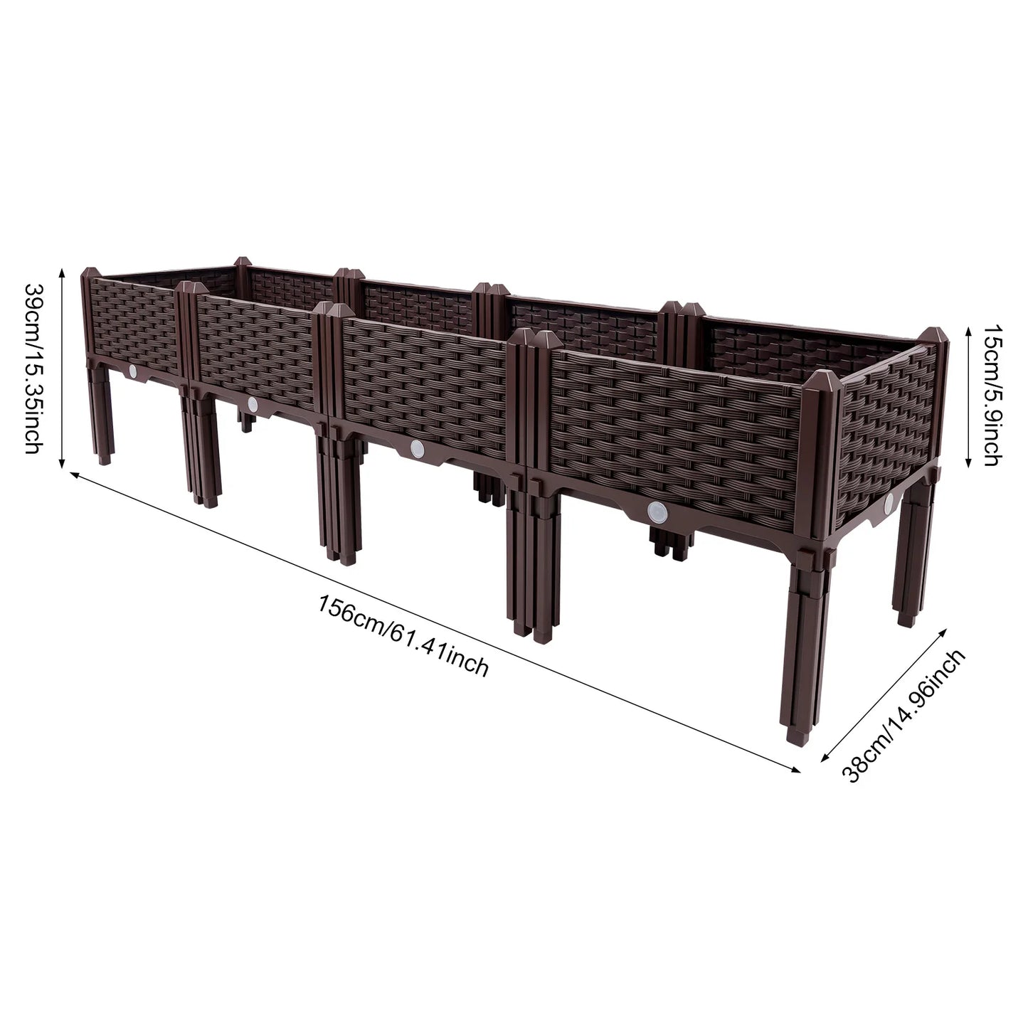 Bymaocar 4 Raised Garden Bed Kit With Drainage Holes