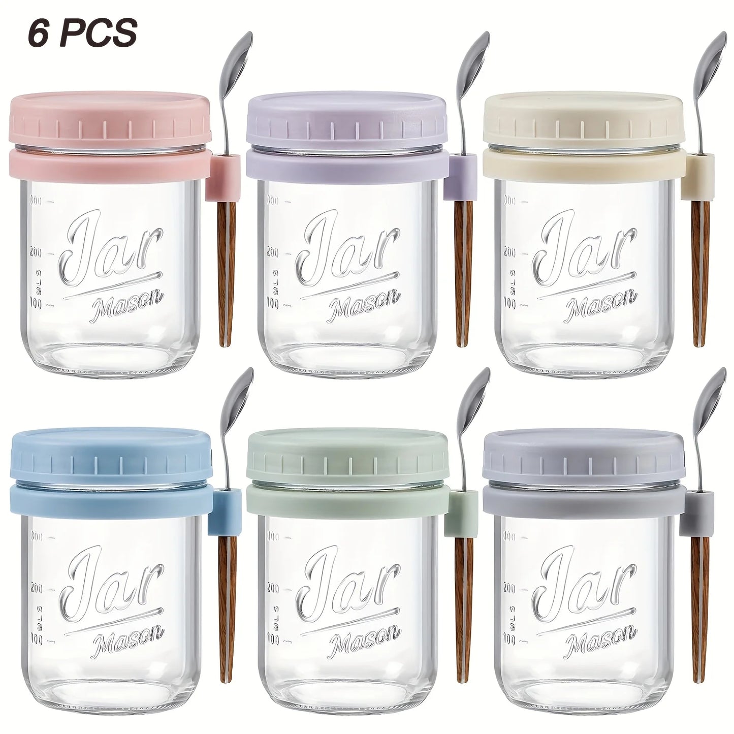 Argon Tableware Overnight Oats Cups Glass Set Of Six