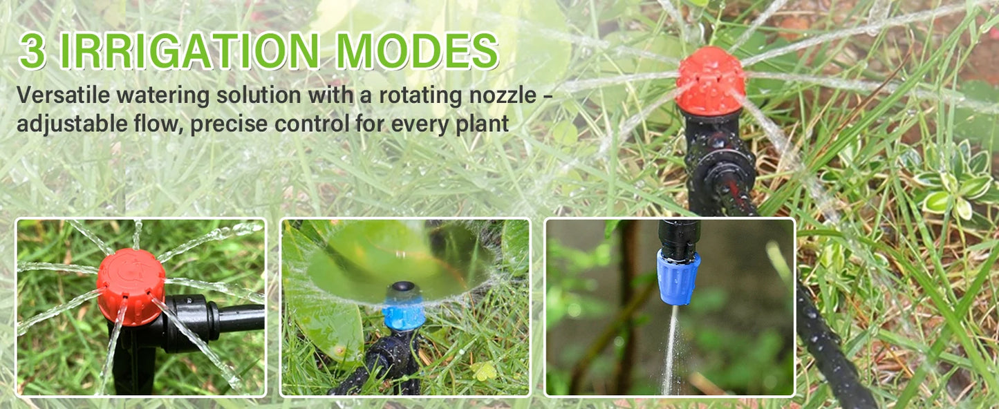 Drip Irrigation Kit for Garden Plants With Hose And Emitters