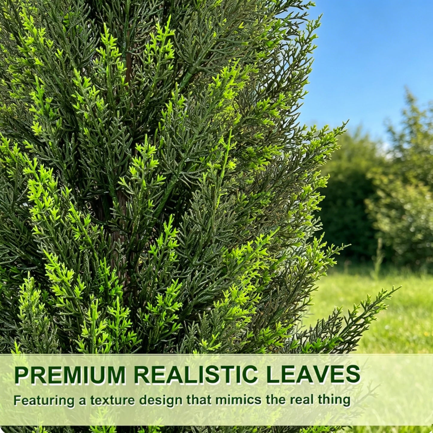 Artificial Cedar Topiary Trees 2/3/4/5/6FT Tall, 1PC/2PCS Faux Pine Cypress Shrubs, Lifelike Fake Plants for Indoor Outdoor Front Porch Home Decor, Christmas Holiday Decoration